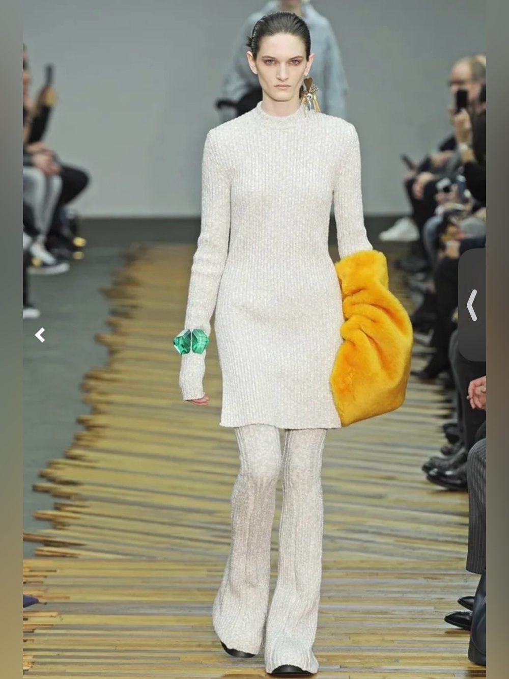 CELINE 2014 Runway RTW Phoebe Philo Cream Tunic Sweater Dress First Look